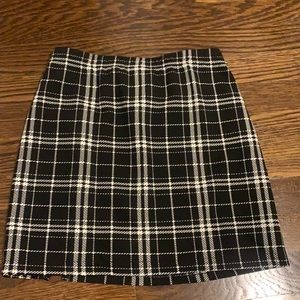 Black and White Checkered Skirt